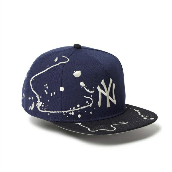 ニューエラ(NEW ERA) 帽子 キャップ メンズ レディース 5-Panel Square Visor Dripping ニューヨーク・ヤンキース ライトネイビー バイザー 14668190 