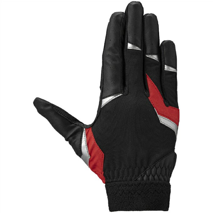 守備手袋に最も大事な『3つの～そう』をすべて再現した、まず手に取って欲しい1枚！ ■カラー：09/ブラック×レッド×シルバー ■サイズ：JM（18～19cm）／JL（20～21cm） ■素材・製法：平側素材/合成皮革 ／ 甲側素材/合成繊維、合成皮革 ■着用：右手用 ■原産国：インドネシア製 ■その他機能： 汗のこもりやすい手の平中央部に、通気性の高いメッシュ素材を配置した涼しそう構造（掌部メッシュ素材採用） 。 捕球時の握る動作の際に重要とされる小指・薬指・中指にグリップ性の高い素材を配置した滑らなさそう構造（指部ハイグリップ合皮採用） 。 痛くなさそう構造（充実の衝撃緩衝パッド付き）。 単独水洗い可能 ■機能：ウォッシャブル 検索ワード：守備手袋 守備用グローブ 守備用グラブ 守備グローブ 野球用品 ソフトボール用品 守備手 野球 ソフトボール