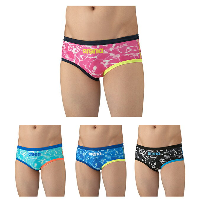 トレーニングカテゴリーTOUGHSUITシリーズ。大会に向けて練習を重ねる頻度が高いスイマーにオススメの練習用水着。 ■カラー:PKWH、EMWH、BLWH、BKWH ■サイズ:S、M、L ■素材:ポリエステル複合繊維(ポリエステル)ポリウレタン 使用素材名/タフスキンT2E、フルダルUV、マットエステル、ダブルエステル ■原産国:中国 ■特長:環境に配慮したリサイクルポリエステル素材タフスキンT2Eを使用し塩素に強く長持ち。アドバイザリー契約を締結した選手たちと共にデザインを作成したチームアリーナコレクション。25FWのデザインテーマは水をイメージ。水をテーマに、水に反射した光のキラキラとした自然の中の美しさを表現。水が色々なものと混ざり合い繋がり広がっていくように、アリーナとスイマーは水で繋がっているという意味を込めたデザイン。多彩な色使いと、チームアリーナロゴを大きく配置する事により、視覚的なインパクトを与えるカッコいいスタイル。村佐達也選手、水沼尚輝選手、柳本幸之介選手、寺門弦輝選手着用。前後に黒の裏地付き。ブリーフタイプ。 検索ワード：競泳用水着 競泳パンツ スイムウェア ハーフスパッツ ※返品不可となります