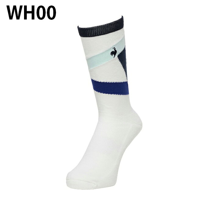 【全商品対象最大10％OFFクーポン！7/19 20:00〜7/26 01:59】ルコックスポルティフ le coq sportif ゴルフ ソックス メンズ トライアングルデザイン レギュラー丈ソックス LG5FSO03M 【2025年秋冬モデル】