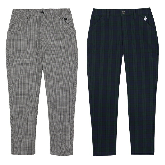 【全品対象最大10％OFF！11/20 20:00〜11/27 1:59】ルコックスポルティフ(le coq sportif) ゴルフウェア ロングパンツ レディース チェック柄9分丈パンツ LG5FLP53L 【2025年秋冬モデル】