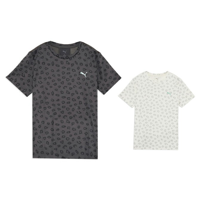 プーマ PUMA Tシャツ 半袖 レディース TRNEDGE 柄切替 機(jī)能T 527994