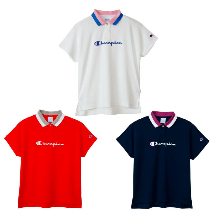チャンピオン(Champion) ゴルフウェア ポロシャツ 半袖 レディース ウィメンズ ドライグリッドジャージ..