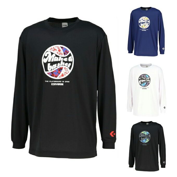 コンバース CONVERSE バスケットボール 長袖シャツ メンズ レディース プリントロングスリーブシャツ CB252366L