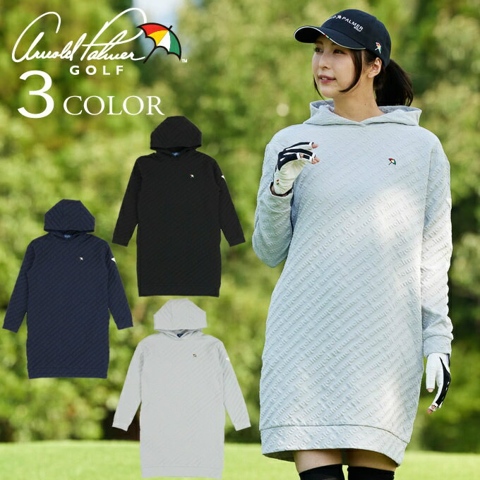 アーノルドパーマー ゴルフウェア ワンピース レディース 無地ジャガードSHHDワンピース AP220412E02 【2025年秋冬モデル】