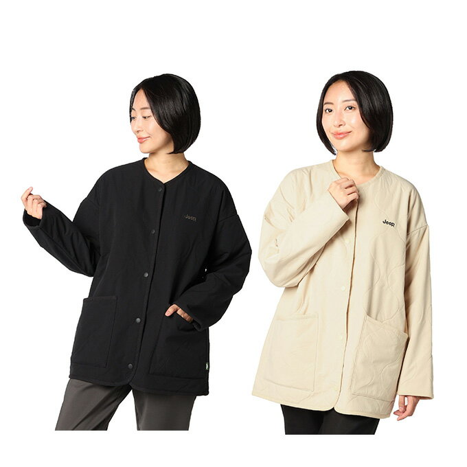 ■カラー：BLACK、BEIGE ■サイズ：S、M、L、O ■素材： 表地/ポリエステル100% 裏地/ポリエステル100% テープ部分/綿100% ■原産国：中国 ■着用サイズ：M(身長/160cm、スリーサイズ/B83・W59・H87) 検索ワード：アウター アウトドアウェア アウトドアジャケット トレッキングウェア トレッキングジャケット 防寒
