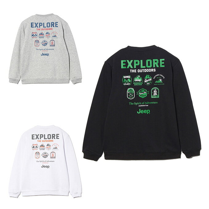 ■カラー：BLACK、GRAY、WHITE ■サイズ：140cm、150cm、160cm 検索ワード：クルー スウェット