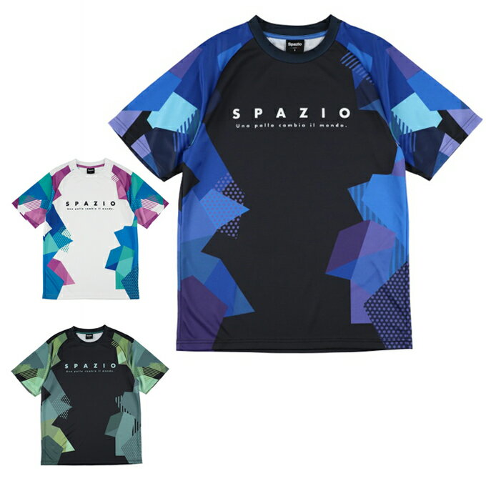 スパッツィオ SPAZIO サッカーウェア プラクティスシャツ 半袖 メンズ レディース ジオメトリー プラシャツ GE-1111