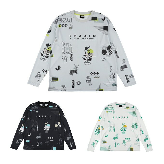 【全品対象最大300％ポイント還元＆10％OFF！ 3/4 20:00～3/11 1:59】スパッツィオ SPAZIO サッカーウェア プラクティスシャツ 長袖 メンズ L S オーバーサイズ プラシャツ GE-1128