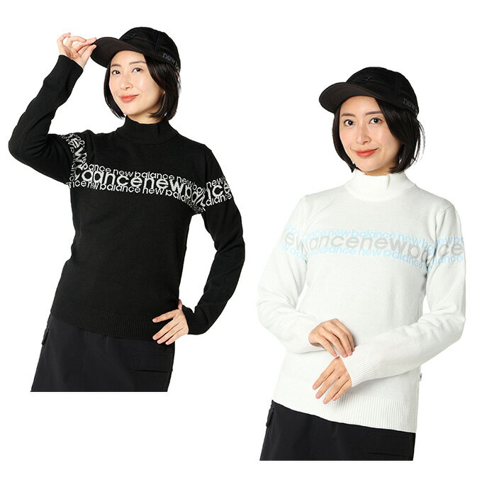 ニューバランス(new balance) ゴルフウェア セーター レディース ロゴラインハイネックニットPO 012-5274502 【2025年秋冬モデル】
