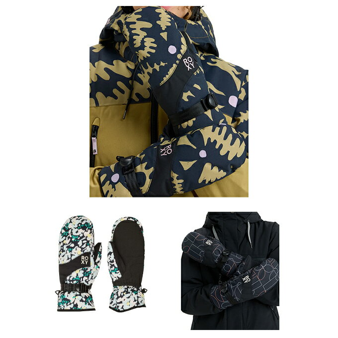 【全品対象最大10％OFF！11/20 20:00〜11/27 1:59】ロキシー ROXY スキーグローブ ミトン レディース ウィメンズ JETTY MITT スノーグローブ 手袋 10000mm撥水 防水 ERJHN03266