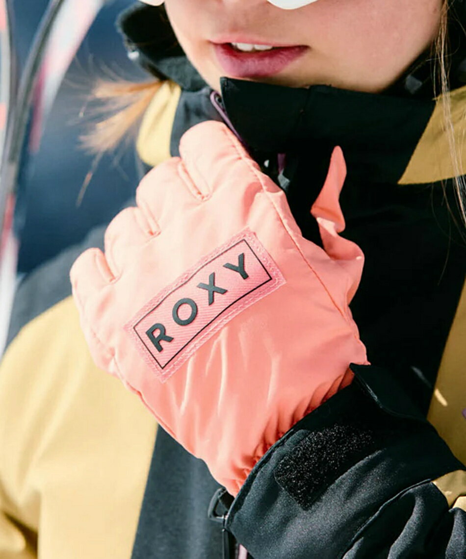 【美品】ROXY 花柄スキーウェア 手袋 セット 150cm ROXY（ロキシー） 手袋 FRESHFIELD GLOVES/ロキシースキースノーボード