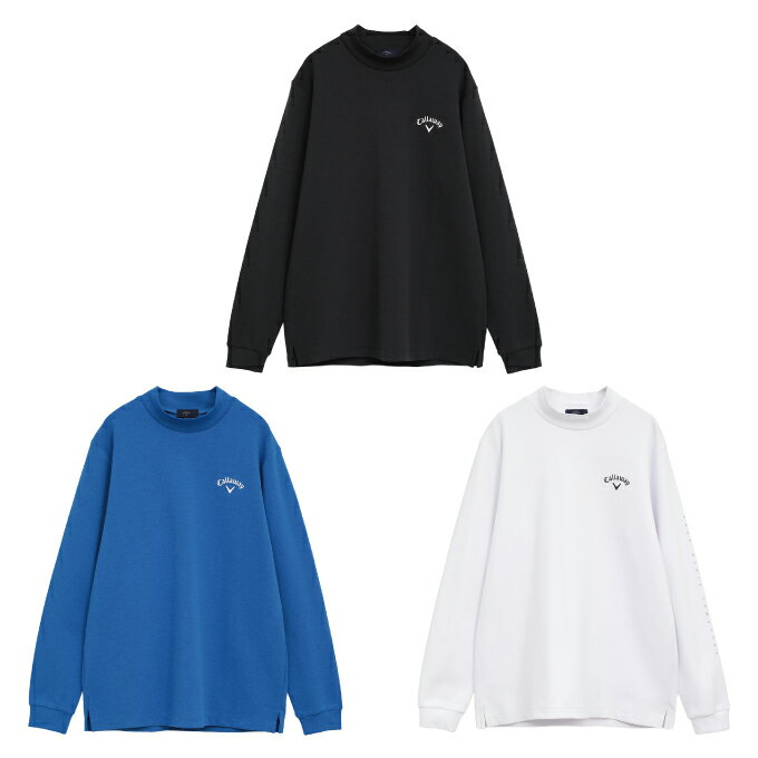 キャロウェイ(Callaway) ゴルフウェア 長袖シャツ メンズ ダブルニット長袖モックネックシャツ C25233110 【国内正規品】【2025年秋冬モデル】