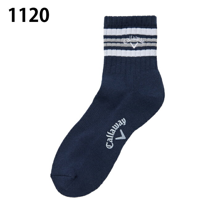 キャロウェイ(Callaway) ゴルフ ソックス メンズ ラインショートソックス C25293103 【国内正規品】【2025年秋冬モデル】