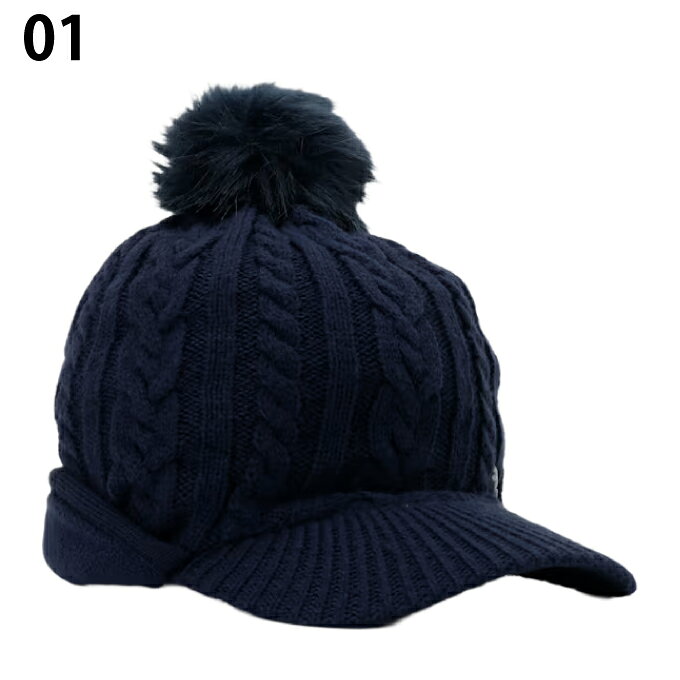 プーマ(PUMA) ゴルフ ニット帽 レディース ウィメンズ メタルキャット ニットバイザー キャップ 027136 【2025年秋冬モデル】