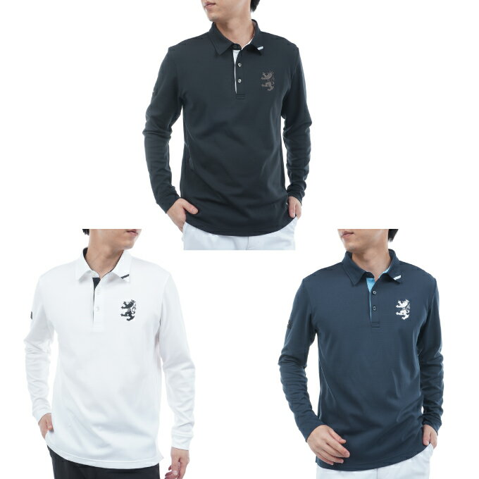 アドミラル(Admiral) ゴルフウェア ポロシャツ 長袖 メンズ カラタッチ長袖ポロ ADMA555 【2025年秋冬モデル】