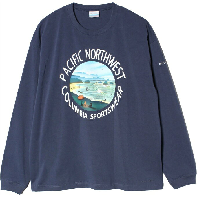 乐天商城 - コロンビア Columbia 長袖シャツ メンズ レディース Lake to Avenue Graphic LS Tee レイクトゥアベニューグラフィックロングスリーブTシャツ PM0529-466 【国内正規品】