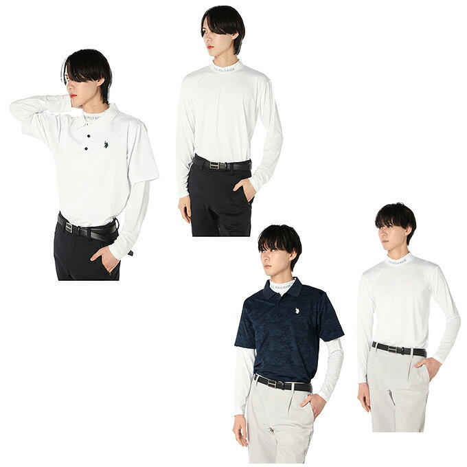 ユーエスポロアッスン(U.S. POLO ASSN.) ゴルフウェア シャツセット メンズ ジャガ...