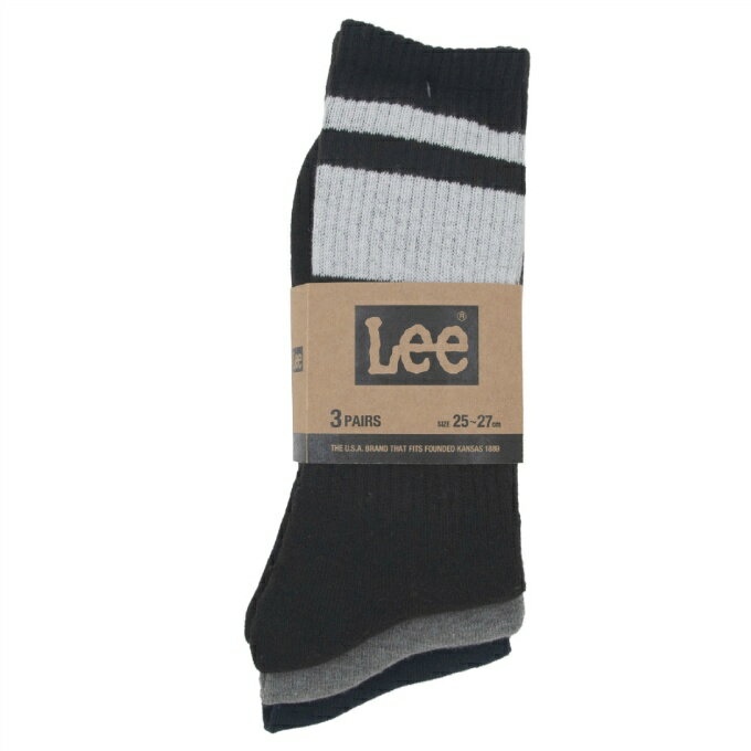 【全品対象最大10%OFF!11/20 20:00〜11/27 1:59】リー(Lee) ゴルフ ソックス メンズ 3Pパイルレギュラーソックス 2760-38...