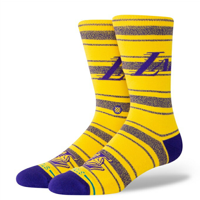 スタンス ソックス(STANCE SOCKS) バスケットボール ソックス メンズ LAKERS HOMESICK CREW A556D25LHC#GLD
