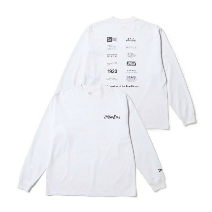 ニューエラ NEW ERA Tシャツ 長袖 メンズ レディース オーバーサイズド コットン Tシャツ Archive Mix Logo ホワイト 14682700 国内正規品