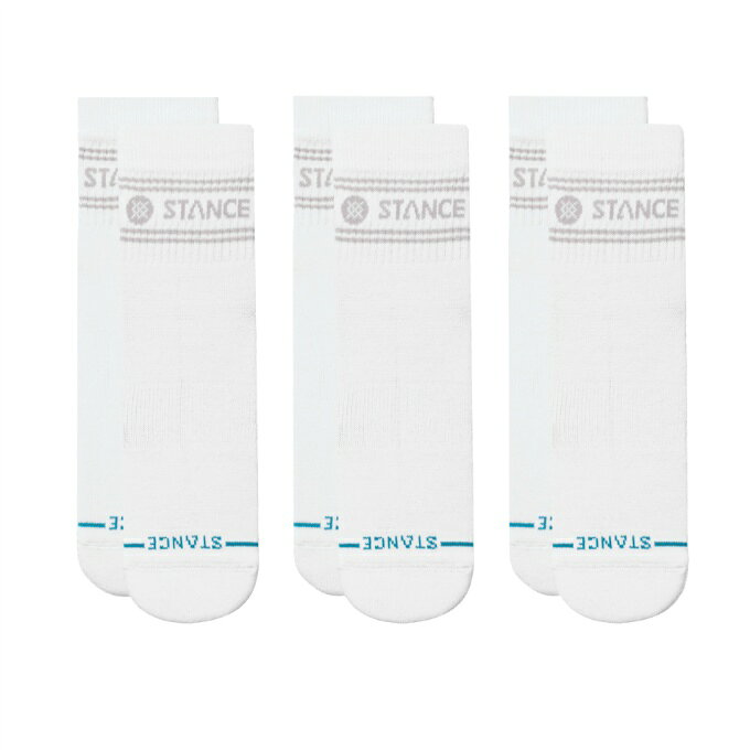 スタンス ソックス(STANCE SOCKS) ソックス メンズ レディース VITAL QUARTER 3P バイタル クォーター 3パック A356A25VIT WHT