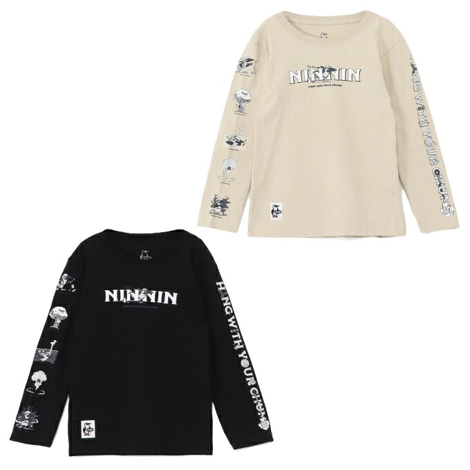 ブービーバードが忍者に変身！あそびゴコロ満載のロングスリーブTシャツ ■カラー：Black、Greige ■サイズ： 90 - 100 ( S 100 - 115 ( M 115 - 130 ( L 130 - 145 ( XL ■参考サイズ： Kid’sS:身長90-100cm/対象年齢2~3歳 Kid’sM:身長100-115cm/対象年齢3~5歳 Kid’sL:身長115-130cm/対象年齢6~8歳 Kid’sXL:身長130-145cm/対象年齢9~11歳 ■素材：Cotton100% ■原産国：中国 ■デザイン： 忍者をモチーフにしたあそびゴコロ満載のロングスリーブTシャツ。左袖には忍者風にアレンジを加えた「HANG WITH YOUR CHUMS」を、右袖にはブービーバードが忍法を繰り出す姿をプリント。右袖のデザインには蓄光プリントを採用し、暗闇では隠れていた漢字が浮かび上がるユニークな仕掛けを施しました。フロントの「NINNIN」の文字と、素早く駆け抜けるブービー忍者のデザインも必見です。 大人サイズの展開もあるので、親子でおそろいコーデもおすすめ◎ ■素材特性： タフな空紡糸で編んだコットン100％を使用。耐久性に優れ、型崩れしにくいしっかりとした生地感が特徴。表面には起毛感があり、あたたかな肌触りで一枚で着やすいのも魅力です。 ■仕様： 生地の厚さ/やや厚い フィット感/普通 伸縮性/ややあり ※画像の商品は光の照射や角度により、実物と色味が異なる場合がございます。 検索ワード：アウトドアウェア トレッキングウェア 長そで