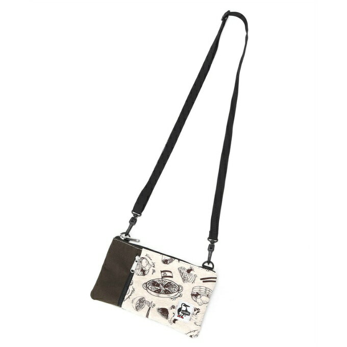 アウトドアでもタウンユースでも使い勝手抜群、これ一つでスマホ・小銭・カードなどをまとめて収納できるミニショルダーポーチ ■カラー：F JOURNEY(FOOD JOURNEY) ■サイズ：H 12 X W 20 cm(iPhone15/15...