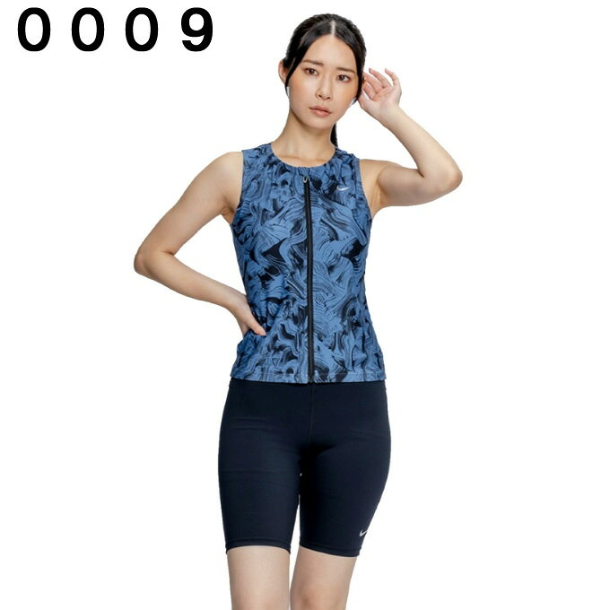 ナイキ(NIKE) フィットネス水着 セパレート レディース フルジップセパレーツ ブラシプリント 2993157 himaraya-10642126 ヒマラヤ楽天市場店 サンプル画像3