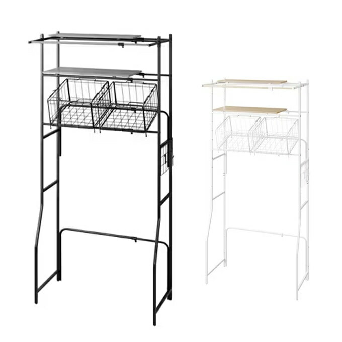 【全品対象ポイント10倍！ 2/15 20:00～23:59】アイリスオーヤマ(IRIS OHYAMA) ラック バスケット付き伸縮スタイルランドリーラック BSSL-860R【メーカー直送】【ご自宅配送限定】‥