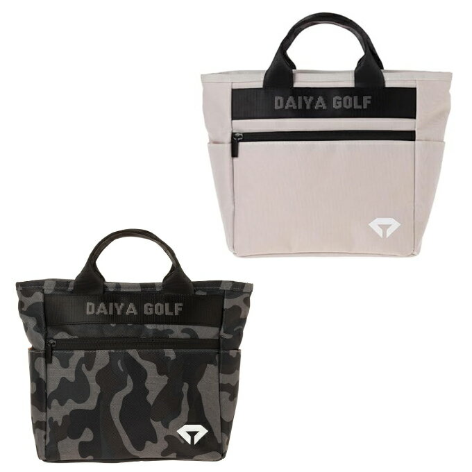 使いやすいポケットがたくさんのミニトート 使いやすさをベースに、シンプルなデザインのミニトートバッグ ■カラー：カモフラ、ベージュ ■サイズ：横/約310mm×高さ/約220mm×幅/約120mm ※製品によって仕上りサイズに多少の誤差がありますのでご了承下さい。 ■質量：約265g ■素材：ポリエステル ■特長： ・超軽量約260gのゴルフカート向けサイズカートバッグです。 ・8つのポケットで色々な小物の収納に便利です。 ・裏地が鮮やかなオレンジ色で中身が分かりやすいです。 ・生地には防水加工がされており、急な雨等でも濡れにくいです。 ※完全防水ではありません。 検索ワード：バック かばん 鞄 ラウンドトート