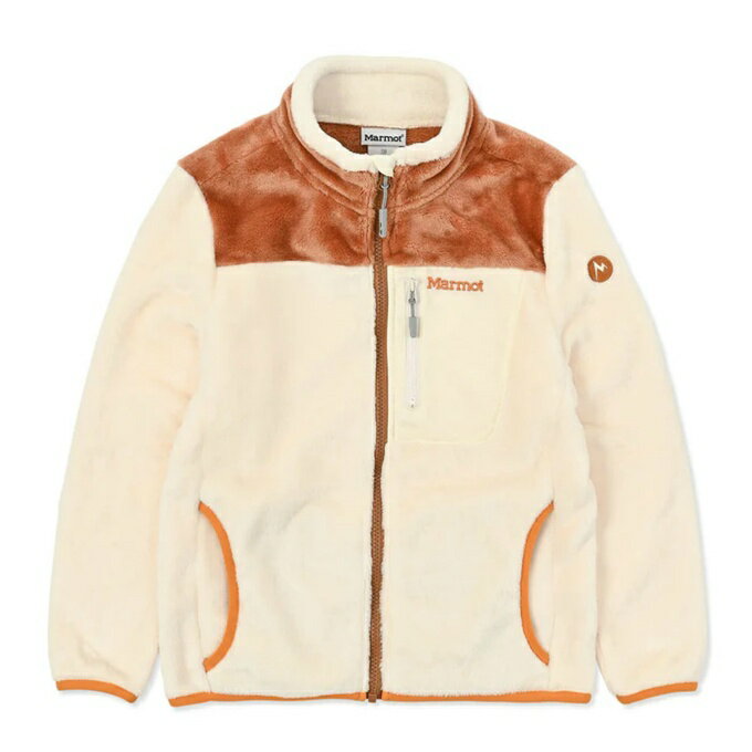 マーモット(Marmot) フリース ジャケット ジュニア キッズバルミーフリースジャケット MTFW25KFL087-IVORY*PUMPKIN 【国内正規品】