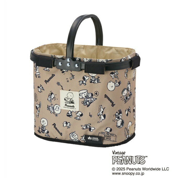 ロゴス LOGOS 買い物かご SNOOPY PEANUTS 75years ミニセミルナバスケット 86001141 【国内正規品】
