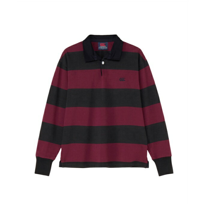 カンタベリー CANTERBURY ポロシャツ 長袖 メンズ ロングスリーブ4インチストライプ ラグビージャージ..