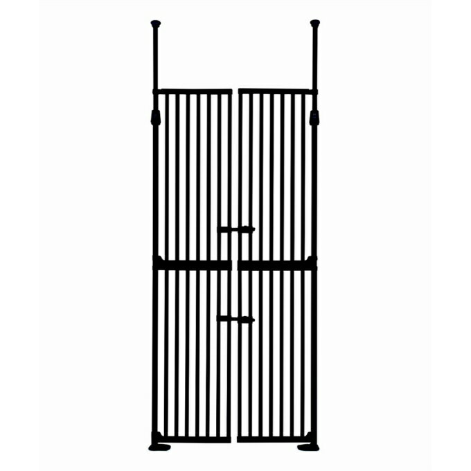 シンセーインターナショナル ゲート にゃんドア ブラック SIN-NDB 【ご自宅配送限定】‥