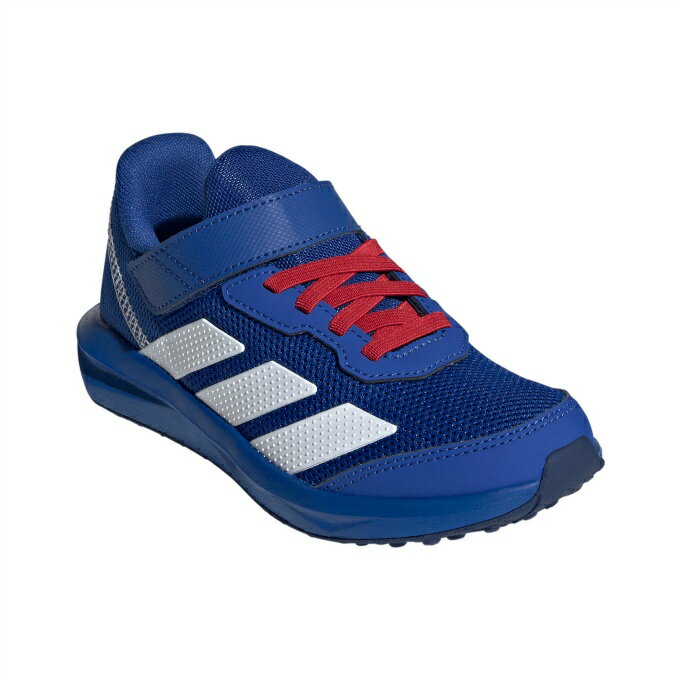 通気性と耐久性に優れた、元気なキッズ向けシューズ。 軽くて地面を近くに感じられる、遊ぶことで忙しいキッズの足を一日中快適に保つシューズ。伸縮性のあるシューレースにトップストラップが付いた、脱ぎ履きしやすいデザイン。丈夫で長持ちする、メッシュアッパーとラバーアウトソールを組み合わせた一足。 ■カラー：ROY/WH ( KJ1938 チームロイヤルブルー/フットウェアホワイト/カレッジレッド ) ■サイズ：17.0～21.5cm ■素材： アッパー/合成繊維 アウトソール/ゴム底 ■特長： ・レギュラーフィット ・面ファスナーストラップ付き伸縮シューレースクロージャー ・メッシュアッパー ・テキスタイルライニング ・合成繊維（EVA）のミッドソール ・ラバーアウトソール ・テキスタイルアッパー 検索ワード：shoes シューズ 靴 ジュニアシューズ 子供靴 子供用 運動靴 運動会 子供 男の子 女の子 こども ベルトタイプ