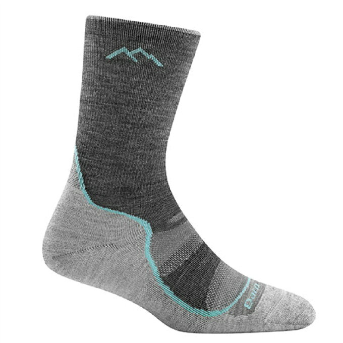 ダーンタフ(DARN TOUGH) トレッキングソックス レディース ウィメンズ 1967 ライトハイカーマイクロクルー ライトウェイトクッション 19441967 Slate