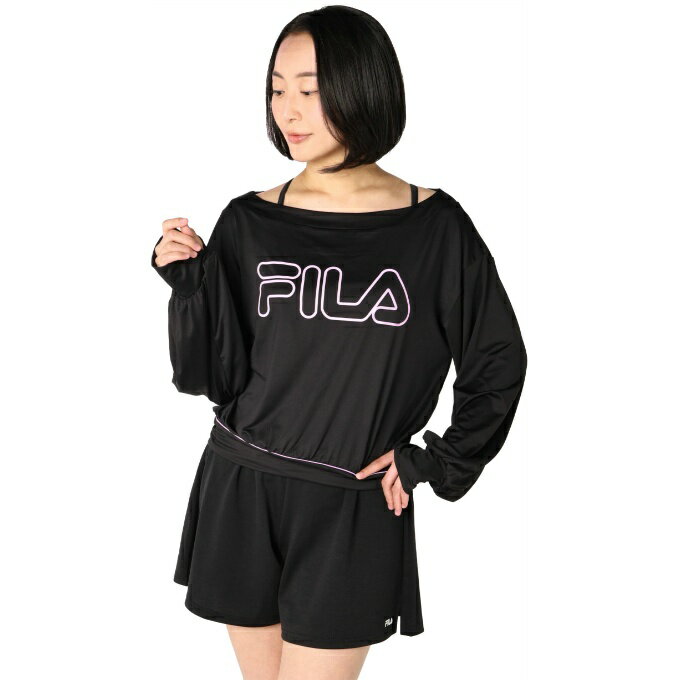樂天商城 - フィラ(FILA) 水着 タンキニ レディース ロゴTシャツ付き水着4点セット 326-603
