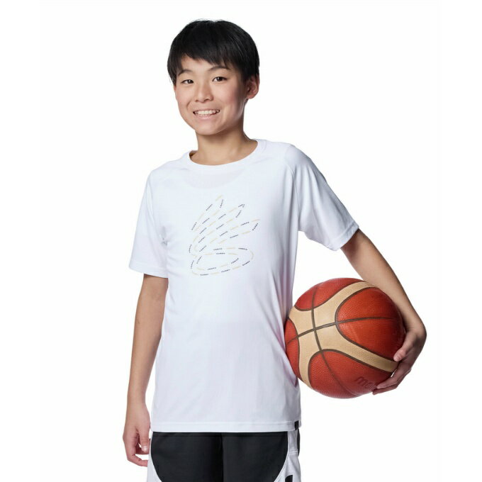 アンダーアーマー(UNDER ARMOUR) バスケットボールウェア 半袖シャツ ジュニア CURRY SHORT SLEEVE T-SHIRT 6012519-100