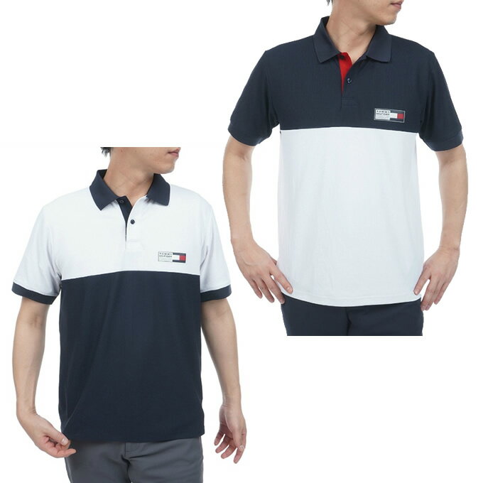 Shirts - トミーヒルフィガーゴルフ(TOMMY HILFIGER GOLF) ゴルフウェア ポロシャツ 半袖 メンズ カラ-ブロック 半袖ポロシャツ THMA602 【2026年春夏モデル】