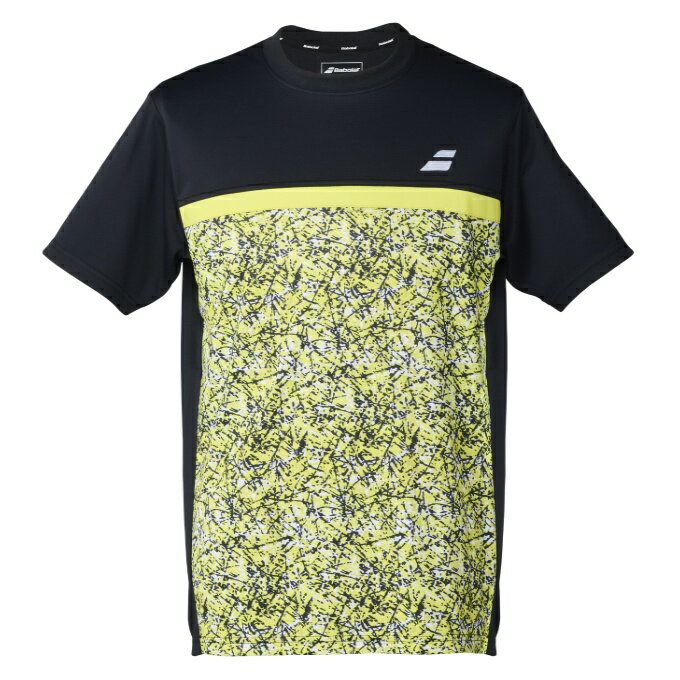 Badminton - バボラ Babolat バドミントンウェア ゲームシャツ メンズ CLUB SHORT SLEEVE SHIRT2.0　CLUB ショートスリーブシャツ2.0 BUP5562C-YL 【国内正規品】