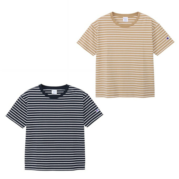 チャンピオン Champion Tシャツ 半袖 レディース ウィメンズ ボーダーショートスリ...