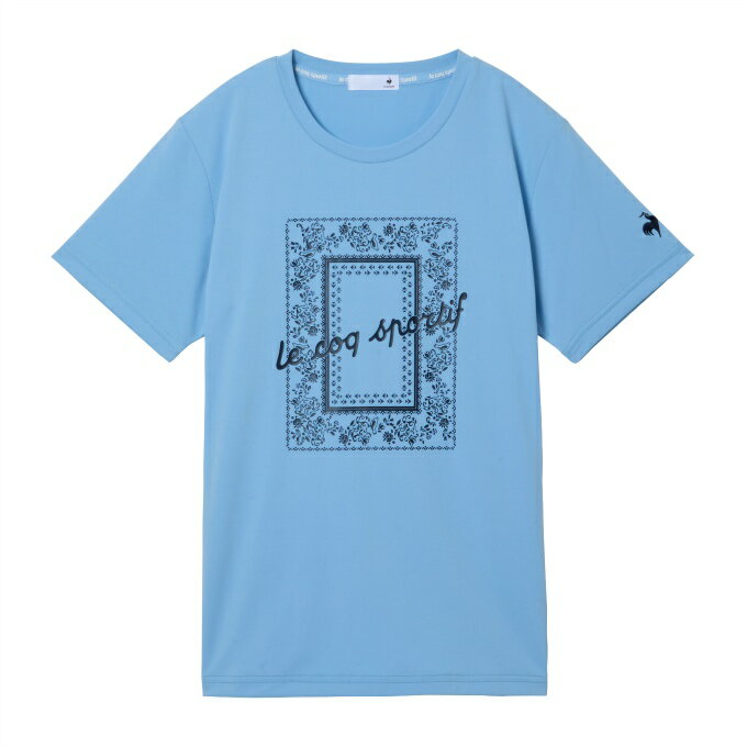 乐天商城 - ルコックスポルティフ le coq sportif Tシャツ 半袖 レディース サンスクリーンスムースニット半袖Tシャツ LT6SHT03L-BL00