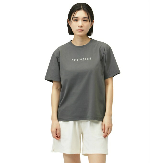 乐天商城 - コンバース(CONVERSE) Tシャツ 半袖 レディース CV ロゴ 半袖T 42300552