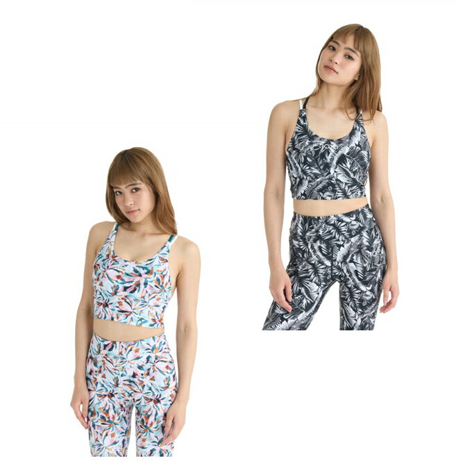 【条件達成で最大10万ポイント獲得のチャンス！4/20〜4/30】ロキシー ROXY スポーツブラ ブラトップ レディース GLOWYOURWAY 柄ブラMID RBR261517 【国内正規品】