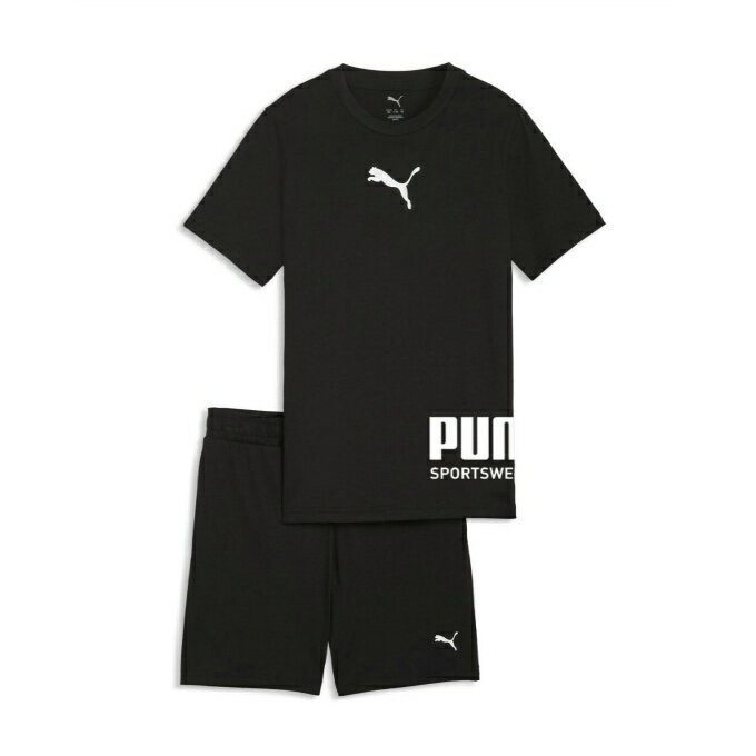 【10月4日20:00開始！ほとんど全品ポイントUP】プーマ PUMA Tシャツ 上下セット ジュニア 上下セット Tショーツ グラ…