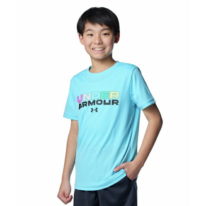 乐天商城 - アンダーアーマー(UNDER ARMOUR) Tシャツ 半袖 ジュニア UA SPEED STRIDE BRANDED LOGO SHORT SLEEVE T-SHIRT 6012493-481