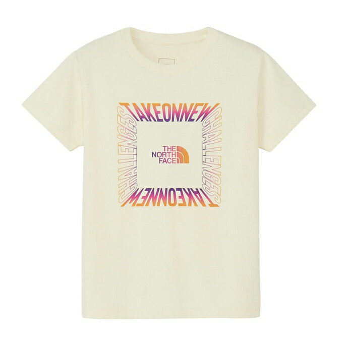 アクティブシーンに活躍する、吸汗速乾性に優れた半袖Tシャツ。 ■カラー：WD(ホワイトデューン) ■サイズ(cm)： 130 ( 着丈/50、身幅/40、肩幅/36、袖丈/14、裾幅/40、袖口幅/14 ) 140 ( 着丈/54、身幅/43、肩幅/38、袖丈/15、裾幅/43、袖口幅/14 ) 150 ( 着丈/58、身幅/45、肩幅/40、袖丈/17、裾幅/45、袖口幅/15 ) 160 ( 着丈/62、身幅/48、肩幅/42、袖丈/18、裾幅/48、袖口幅/16 ) ※製品によって仕上りサイズに多少の誤差がありますのでご了承下さいませ。 ■素材：FLASHDRY Recycled Polyester Spun Knit（ポリエステル100％） ・ポリエステル100%の、吸汗速乾性に優れたFLASHDRY素材 ■原産国：カンボジア ■機能： ・繊維に付着したバクテリアの繁殖を抑え、汗によるにおいの発生を軽減する抗菌防臭加工 ・UVケア（UPF15-30、紫外線カット率85%以上）機能付き ■特徴： ・循環型リサイクルシステムEXPLORE SOURCE ・製品から製品へのリサイクルをコンセプトとした循環型リサイクルシステム、EXPLORE SOURCEを採用 ・インクジェットのグラデーションプリントを取り入れたスクエアロゴをフロントに大きく配置 検索ワード：アウトドアウェア トレッキングウェア 半そで