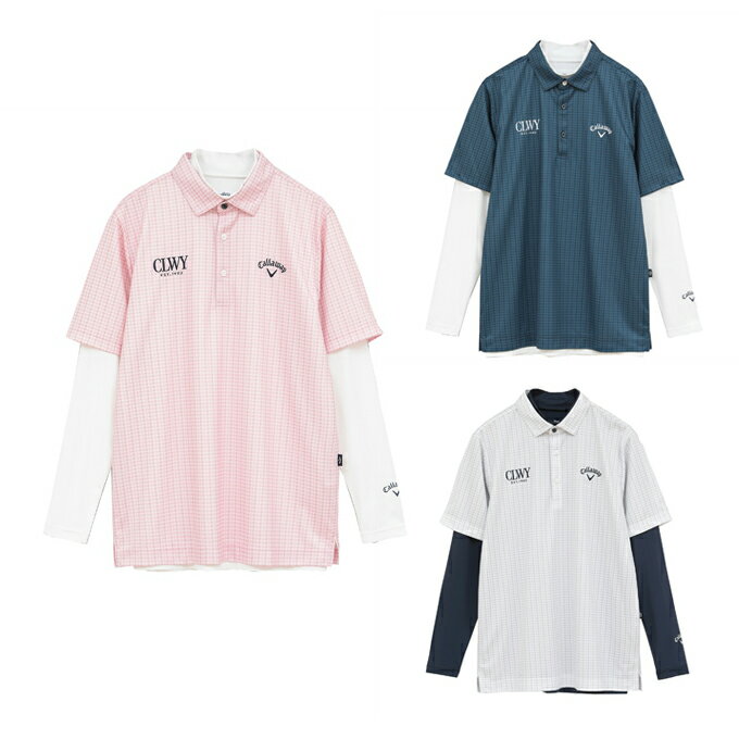 キャロウェイ ゴルフウェア シャツセット メンズ 千鳥プリントセットシャツ C26134114 Callaway 【国内正規品】【2026年春夏モデル】