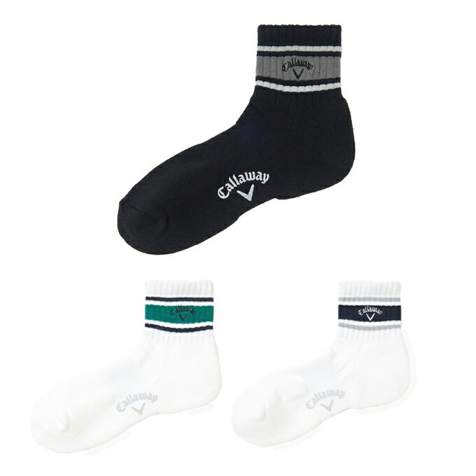 キャロウェイ ゴルフ ソックス メンズ L型ショートソックス C26193109 Callaway 【国内正規品】【2026年春夏モデル】